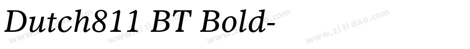 Dutch811 BT Bold字体转换